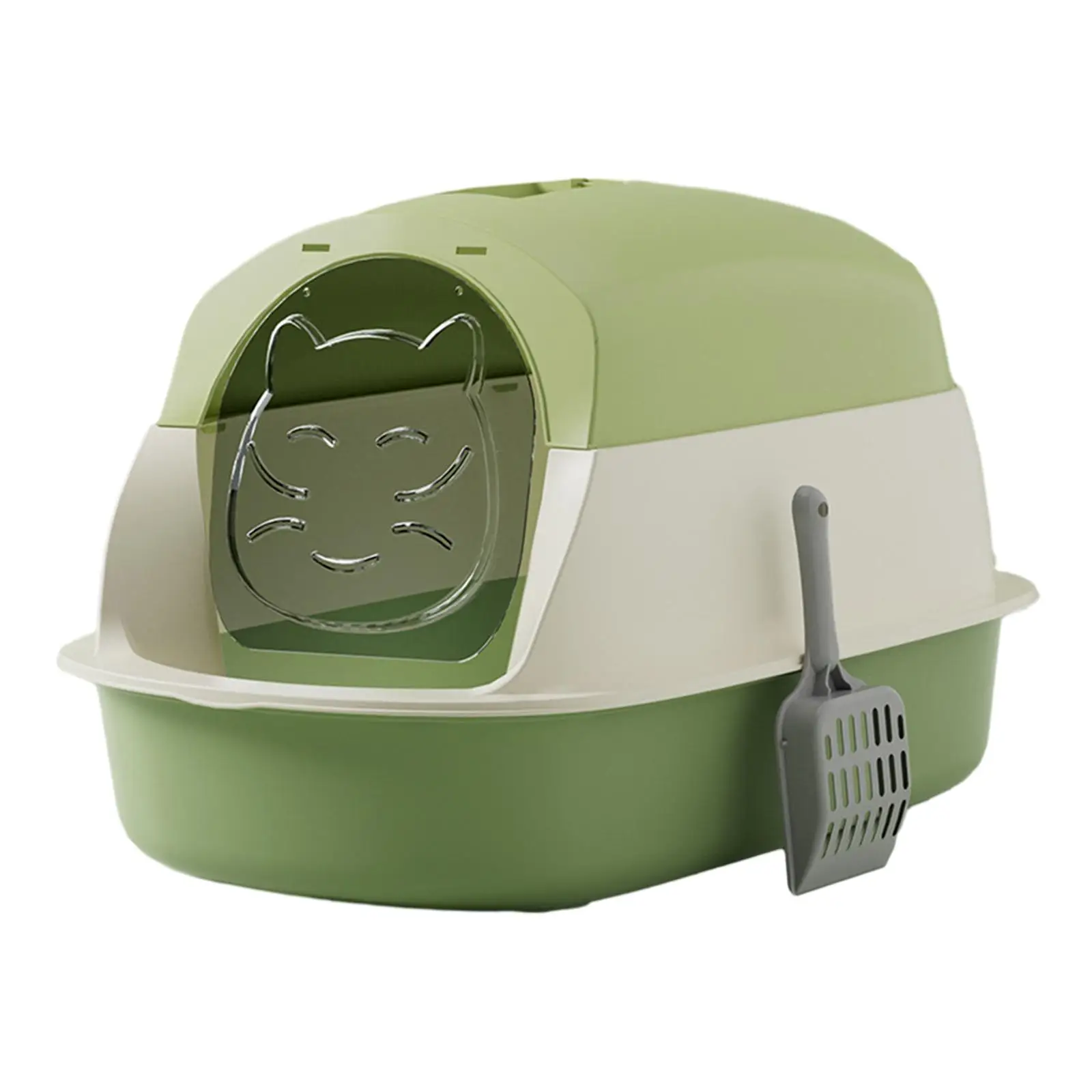 Hooded Cat Litter Boxes with Lid, Hooded Kitty Litter Tray, Enclosed Cat Toilet Kitty Litter Tray,