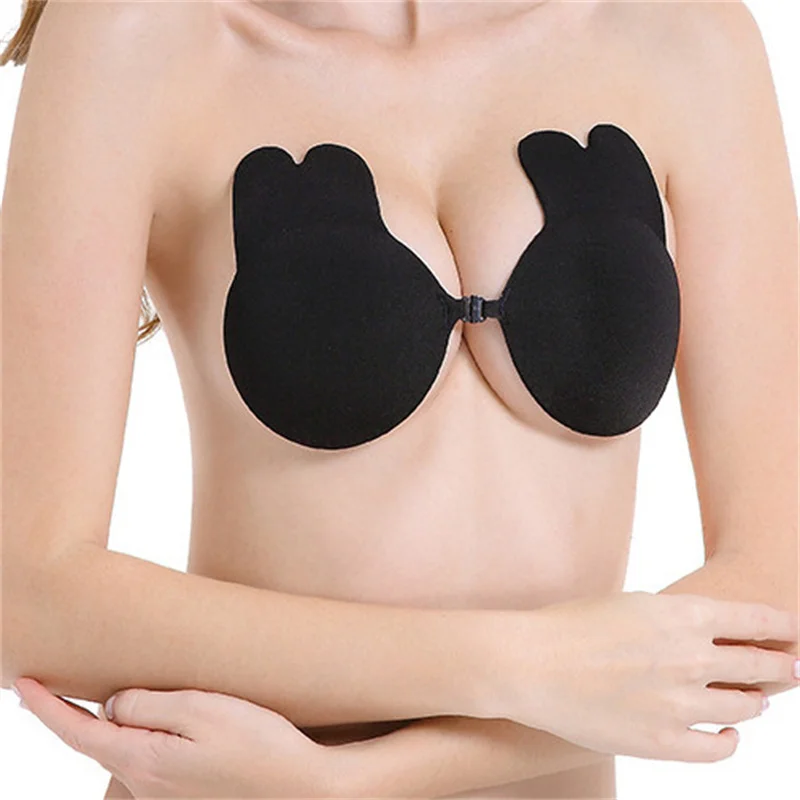 

Women's Strapless Bra Sexy Front Buckle Pull Chest Patch Bra Breathable Nipple Patch Anti Sag Gathered Bra Invisible Underwear