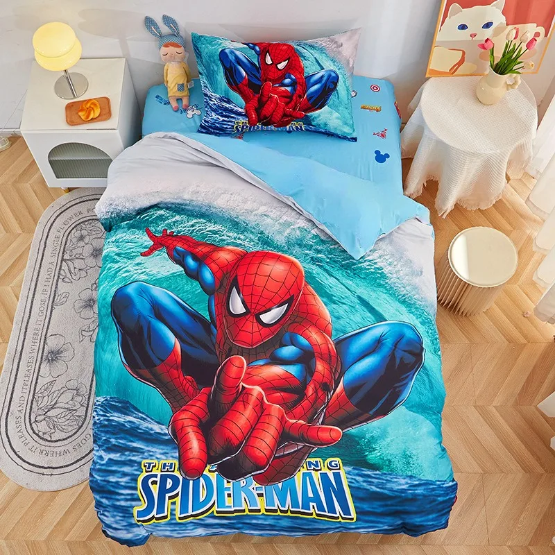 Spider Man Duvet Cover Set,Bedding Set, Soft Microfiber Decorative
