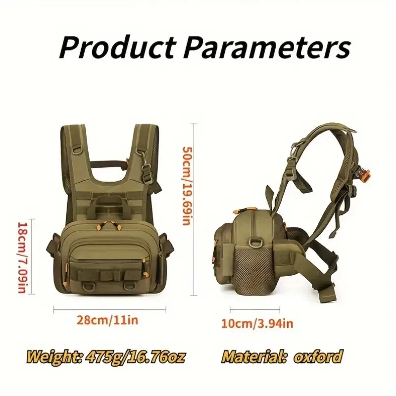 Oxford Fishing Tackle Bag for Men Outdoor Camping Hiking