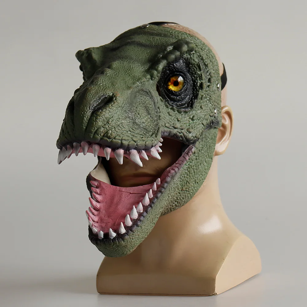 

Dinosaur Mask Raptor Velociraptor Overlords Dinosaur Latex Headgear Halloween Cosplay Party Costumes Accessories Props Gift Mask