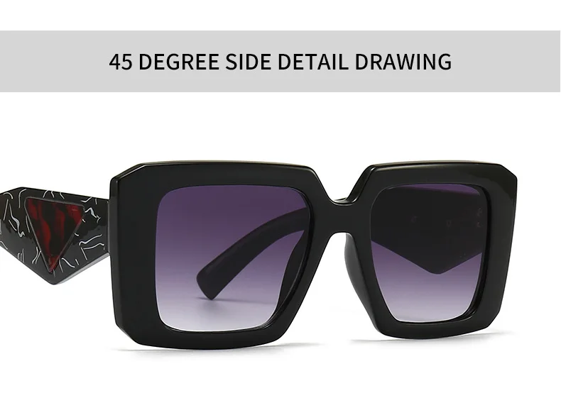 53373 Retro Square Marke Sonnenbrille Frauen Modern Großer Rahmen Männer Trend Breites Bein Sonnenbrille Uv400_voghion.com