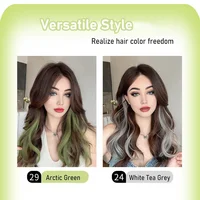 Extensions de cheveux synthétiques bouclés colorés 2 pièces/ensemble 50cm/60cm, vague d'eau rose/bleu/violet, perruque Halloween/noël 6