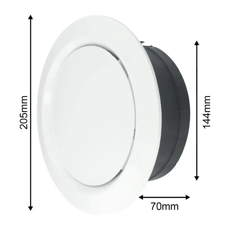 ABS Tuyere Ceiling Air Supply Mountable HOT AIR Vent Grille Cover Easy Diffuser For Home Kitchen Bathroom Household Ventilation