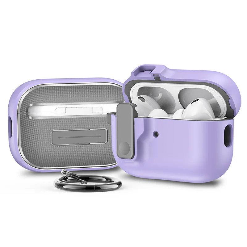 Shockproof Wireless Earphones Protection Case with Safety Lock Buckle