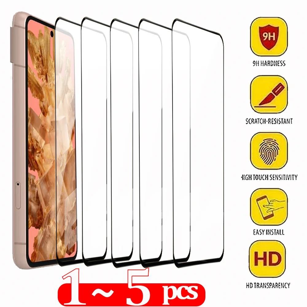 1-5Pcs Anteriore Pellicola Protettiva Per Google Pixel 8 Pro Vetro Proteggi Schermo Pixel-8-Pro Vetro Temperato Pixel8 Pro Screen Protector Pixel 8 7 