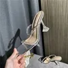 New Summer Sexy Fashion Open Toe Women's Sandals Water Diamond Shining Square Headed Banquet Women's High Heels Large Design 4