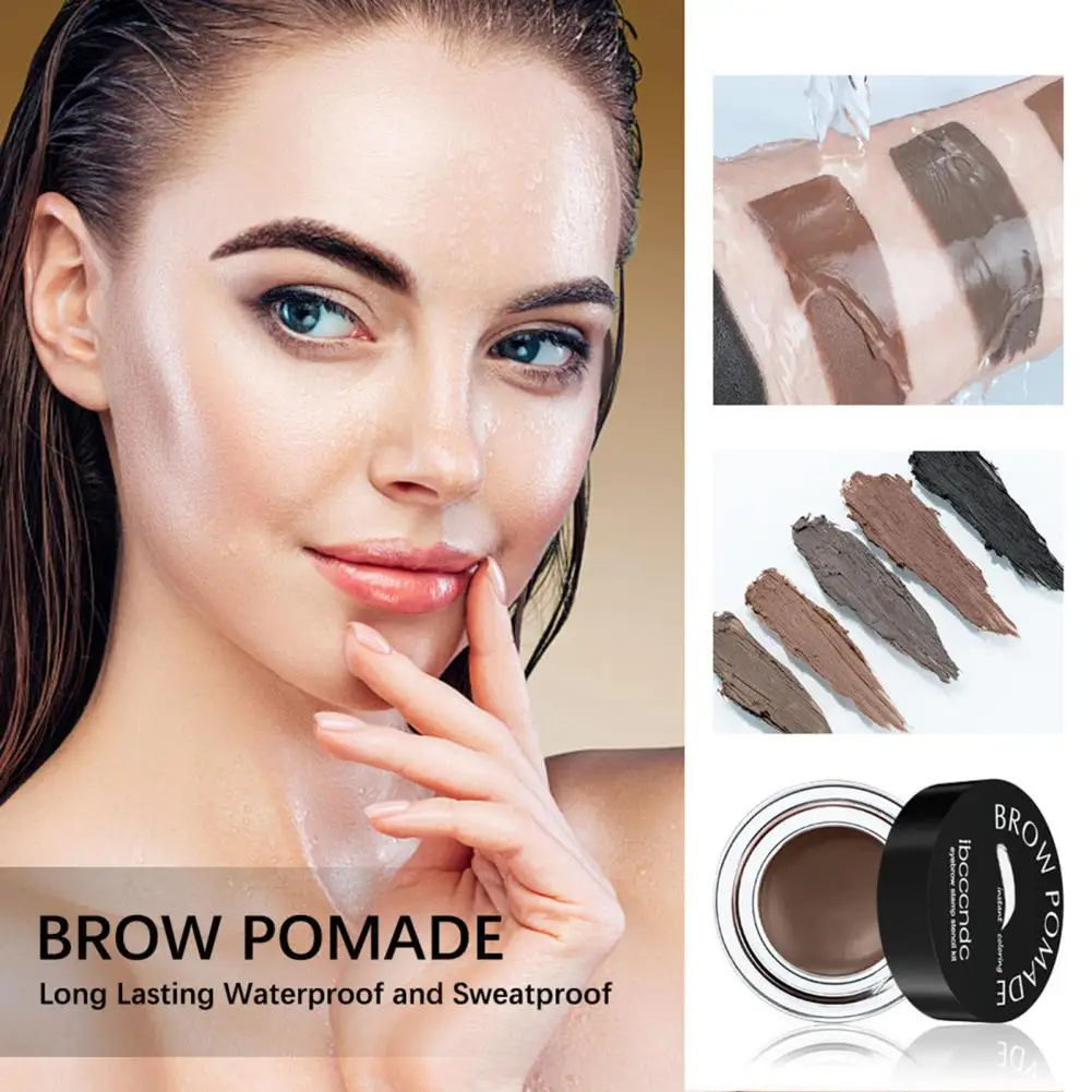 

Brow Stamp 1 Set Universal Smudge Proof Stain Resistant Dual-ended Eyebrow Brush Brow Stamp Stencil Kit for Girl