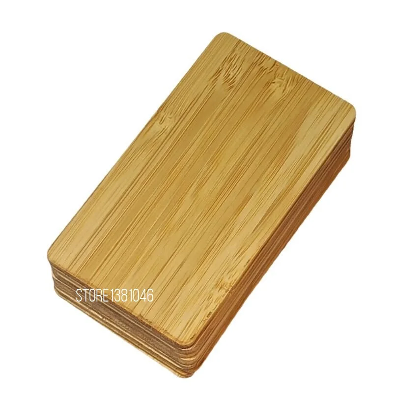 Bamboo Blank Business Card Rectangular Cutouts Thickness 2mm for DIY Craft Project Laser Engraving