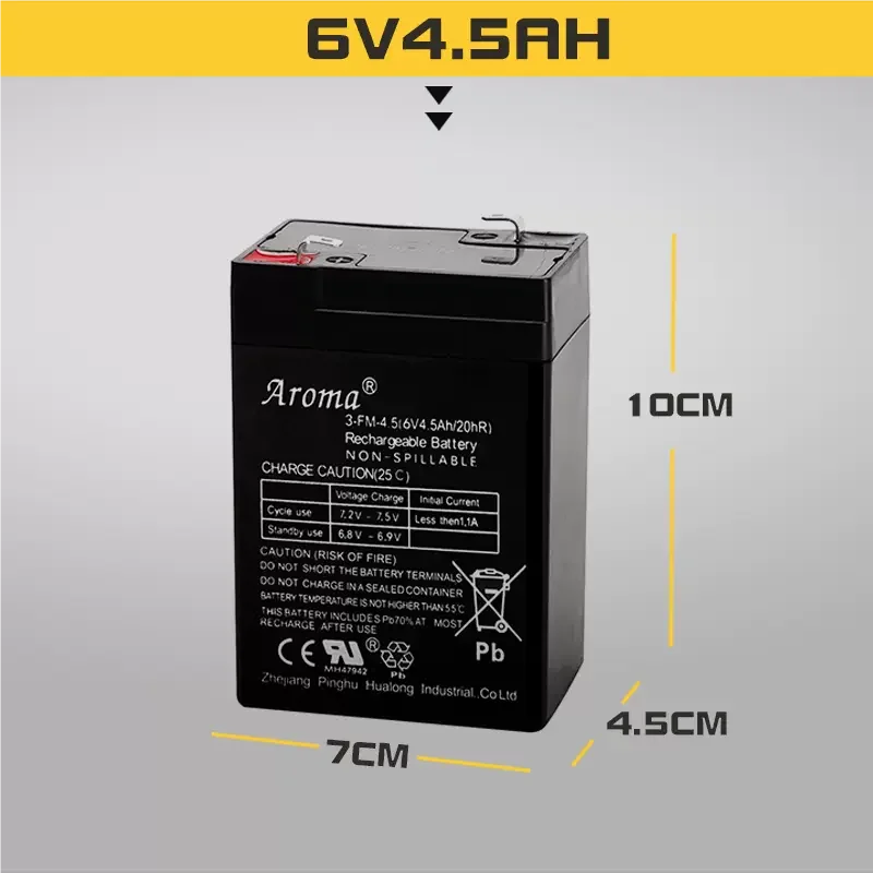 6V4.5AH Batery for Children Toy car Electronic Scale Rechargeable Lead-acid Accumulator Backup Power Maintenance-free lithium battery