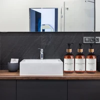 ขวดยาสระผมและครีมนวดขนาด500มล. ขวดใส่สบู่แชมพูพร้อมปั๊มภาชนะใส่ครีมอาบน้ำ3แพ็ค 2