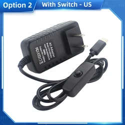 Universal 5V 3A USB Type C Power Supply Adapter (Option2 US)