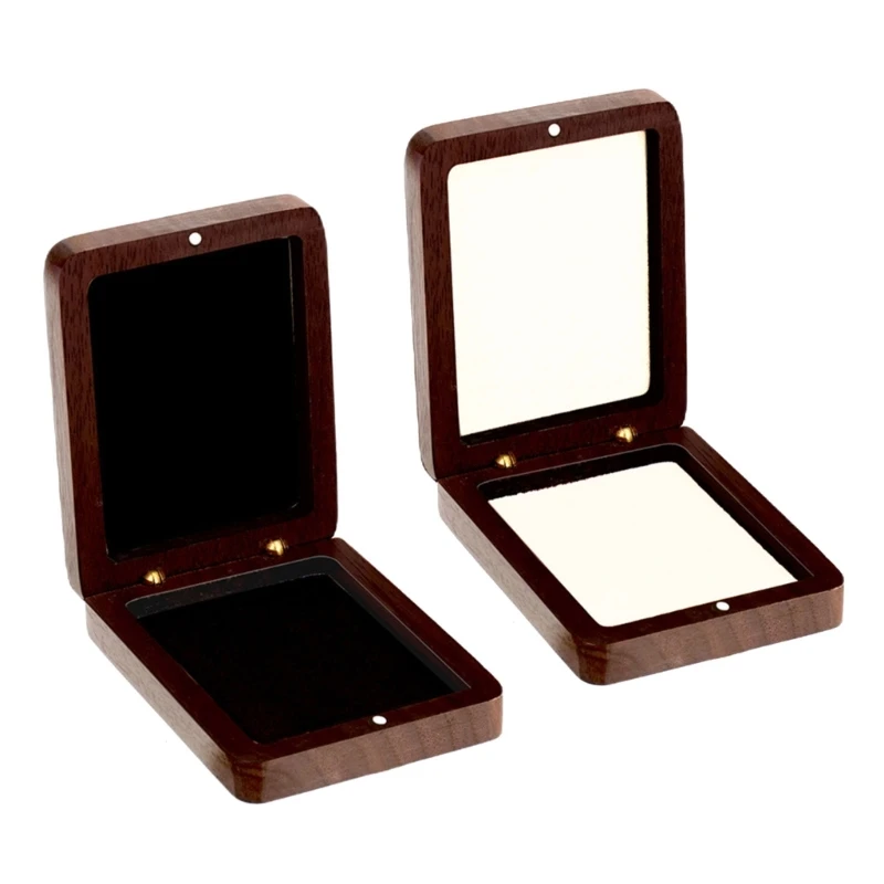 Practical Coin Storage Solution Wooden Medals Presentation Box Jewelry Commemorative Display Case