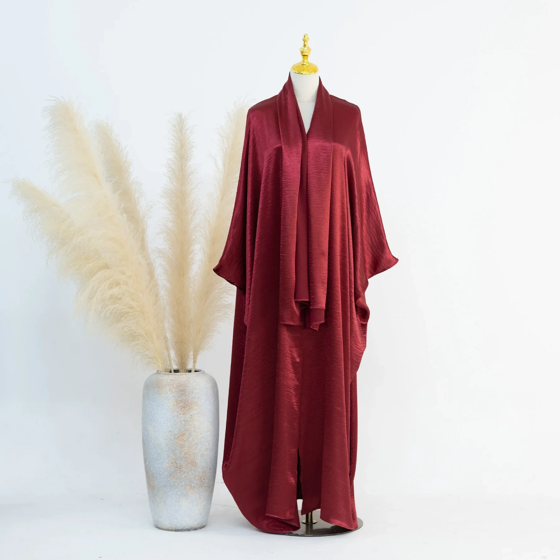 Red Scarf Abaya
