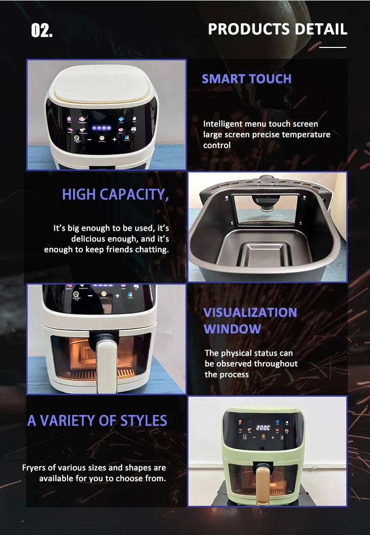 6L 8L Consumer Reports Best air Fryer Hot Mini Rack Digital English Panel air Fryer Without Oil Smart