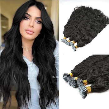 Long Natural Wavy Tape in Hair Extension Brazilian Human Hair Skin Weft Adhesive Invisible Tapes in Human Hair 40Pcs/100g 1