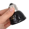 E27 Pet Heating Lamp Black In-Frared Ceramic Emitter Heat Light Bulb Pet Brooder Reptile Mini Infrared Lamp 25/50/75/100W 6