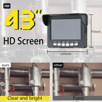 4.3 Monitor Sewer Pipe Inspection Camera, 17MM/22MM Drain Sewer Pipeline Industrial Endoscope with 4500mA Battery 16G DVR Card 2