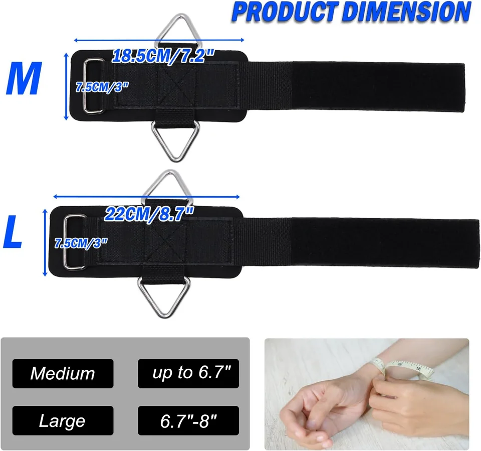 調節可能な手首カフス ネオプレンパッド入りストラップ ケーブルマシン