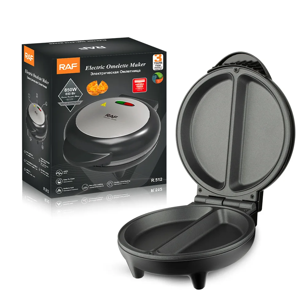 Electric Omelette Maker Frittata Snack Pocket Maker Nonstick & Deep Plates Breakfast Dessert Omelet