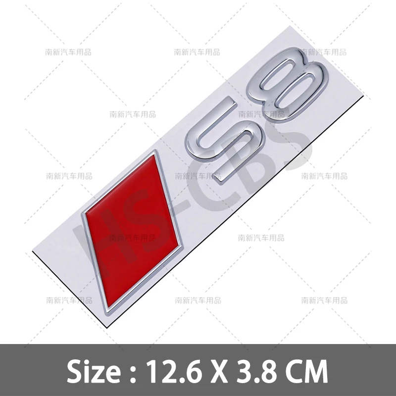 2024 neue Stil 3D Metall SQ8 S8 Q8 Logo Abzeichen Auto Hinten Stamm Emblem Aufkleber Tür Kotflügel Aufkleber Automobil Dekoration Aufkleber – Detail 6