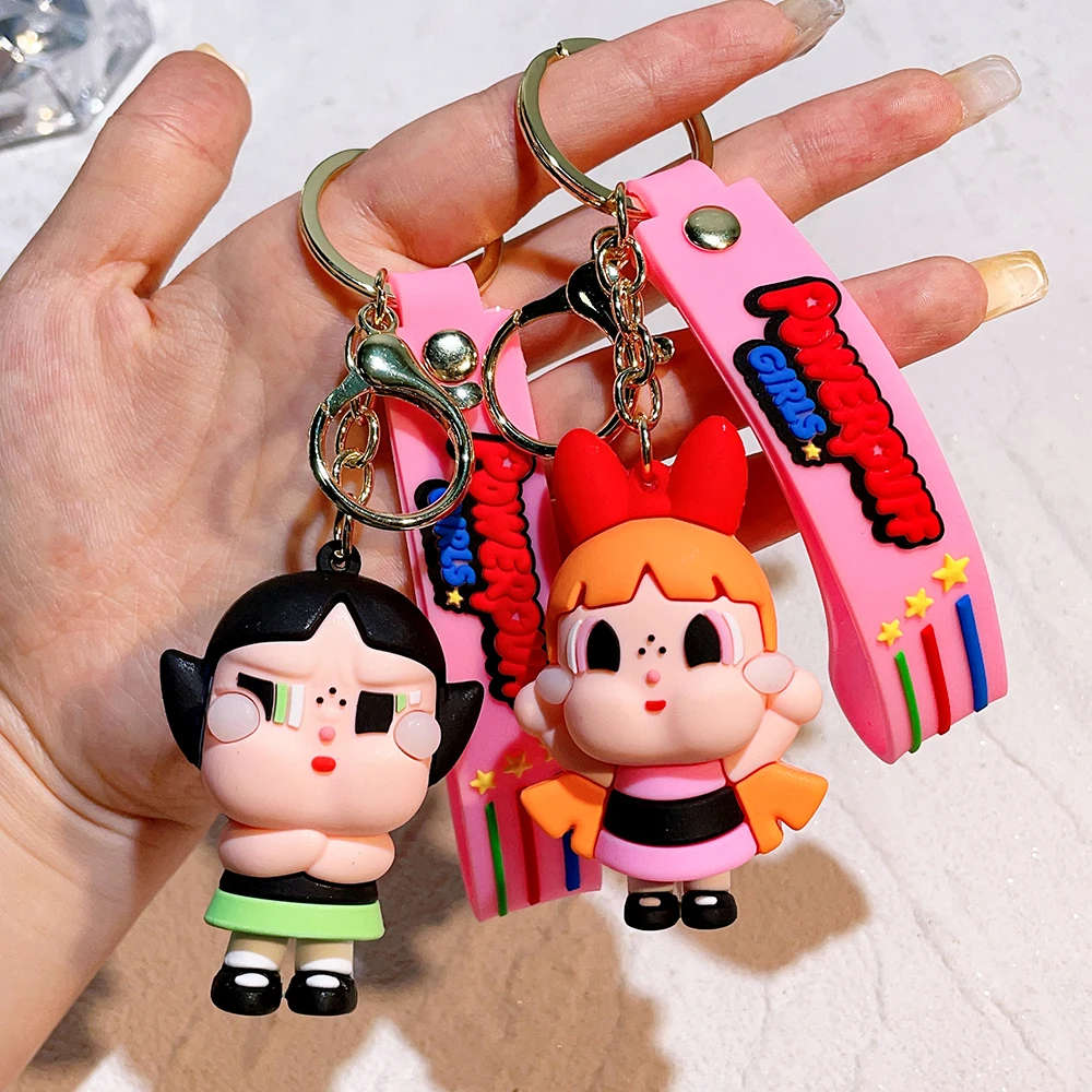パワーパフガールズ パワパフ キーホルダー フィギュア 当時物 ♧【 ブロックフィギュアキーホルダー 】 The Powerpuff Girls