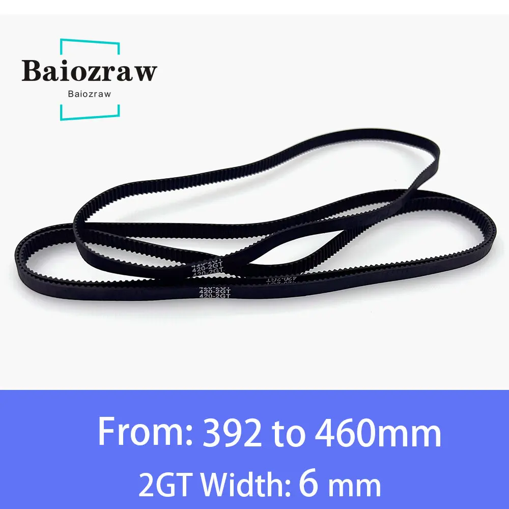 

3D Printer Parts GT2 6mm Closed Loop Rubber Timing Belt 392 396 400 406 410 420 426 430 436 440 444 450 454 460mm 2GT 1pcs