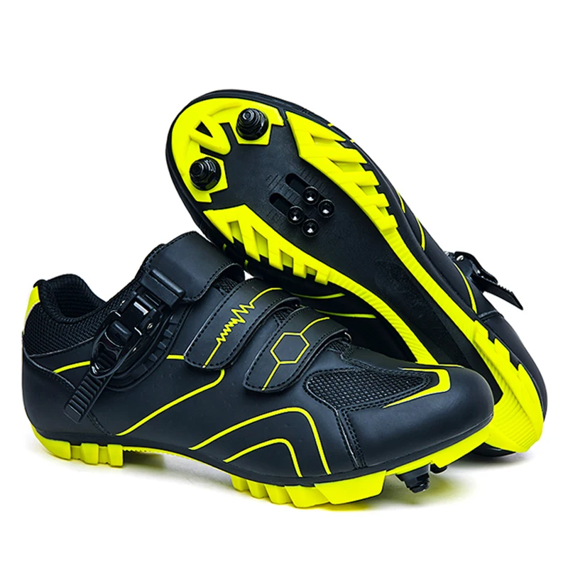 Cycling Shoes Mtb Shoes Cycling Speed Sneakers Men's Flat Road Cycling Boots Clip On Pedals Spd Mountain Bike Sneakers