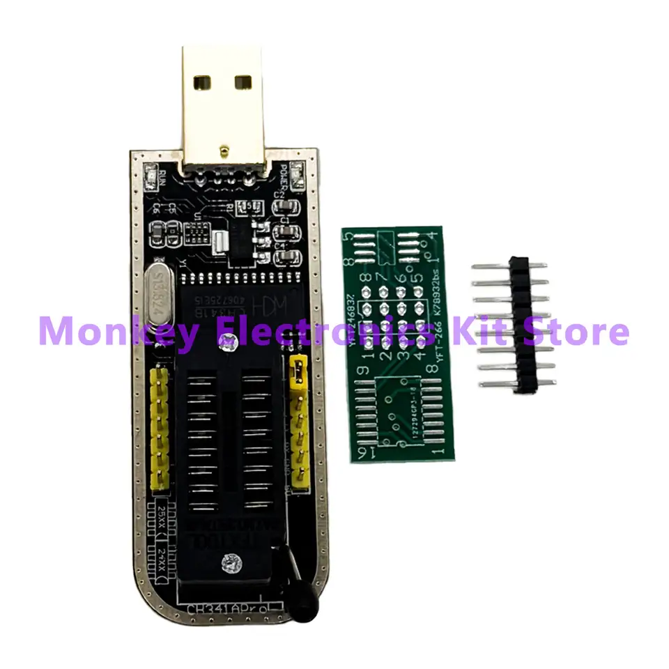 CH341A/B Programmer adapter+SOP8 clip+SOIC8 adapter with cable+1.8V adapter CH341A EEPROM Flash BIOS USB programmer ZIF adapter image 5