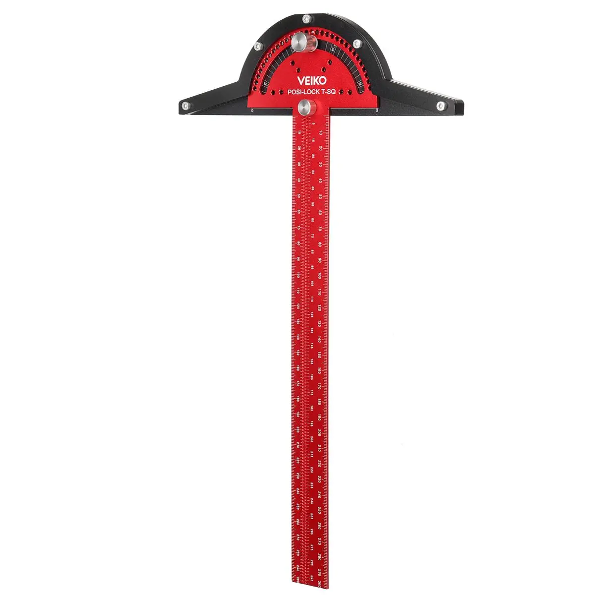 VEIKO Aluminum Alloy 300mm Angle Positioning T Square Posi Lock Ruler Woodworking Edge Ruler Angle Measure Scriber Carpent,carpenter measuring tool,angle measuring tool,woodworking measuring tool