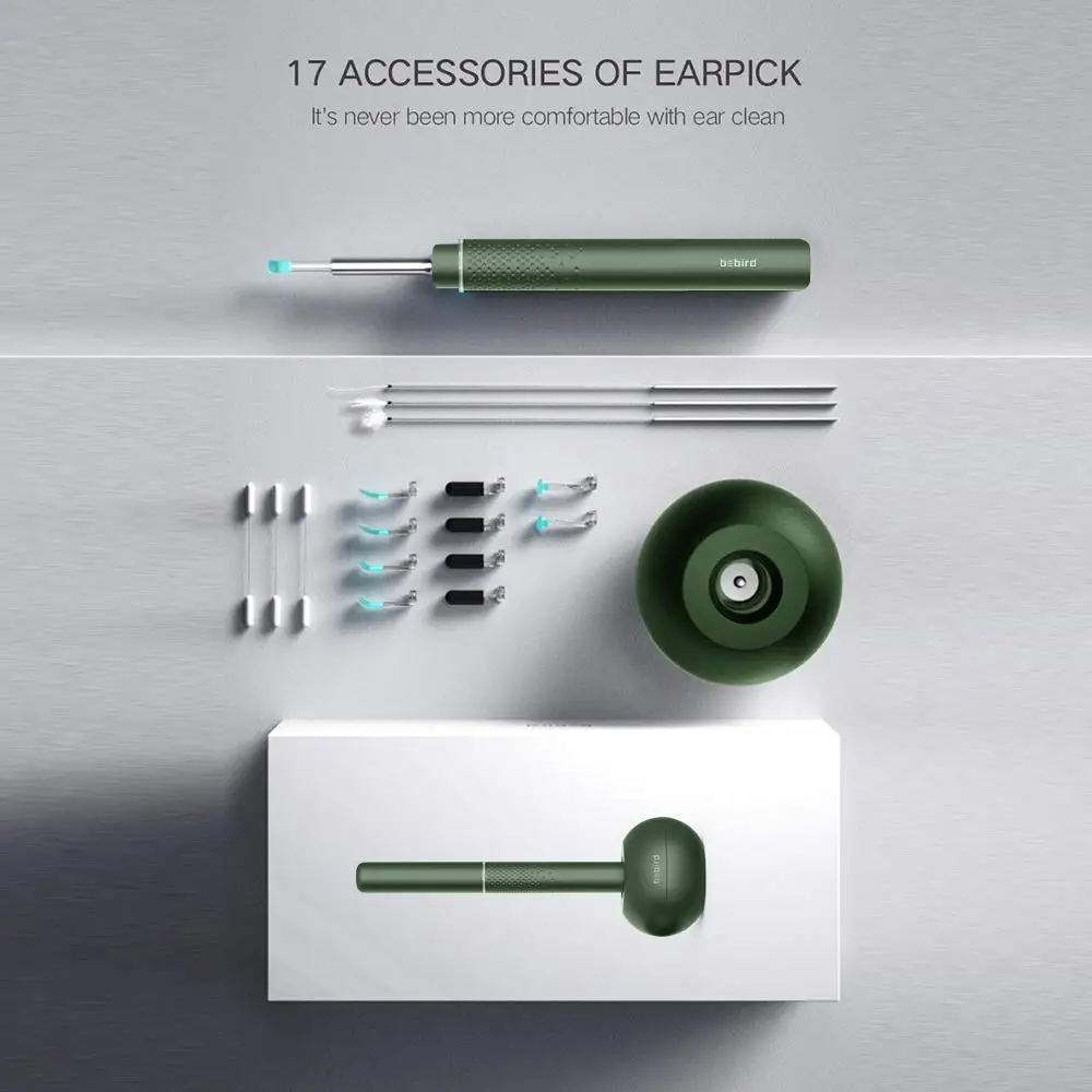 BEBIRD M9 Pro Metal Design Smart Visual Ear Otoscope, Reusable Ear Wax Removal Tools,Home Ear Inspection for Kids and Adults 6