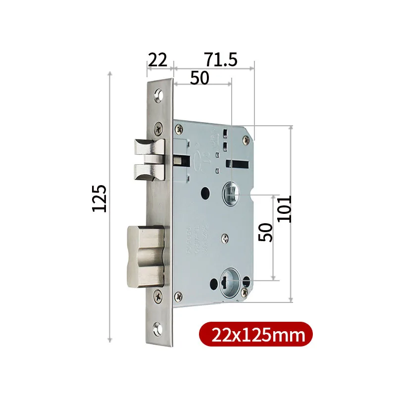 Door Lock 5050 Lock Body Metal Stainless Steel Electronic Lock Body 5050 Mortise Tuya Face Recognition Fingerprint Smart Door