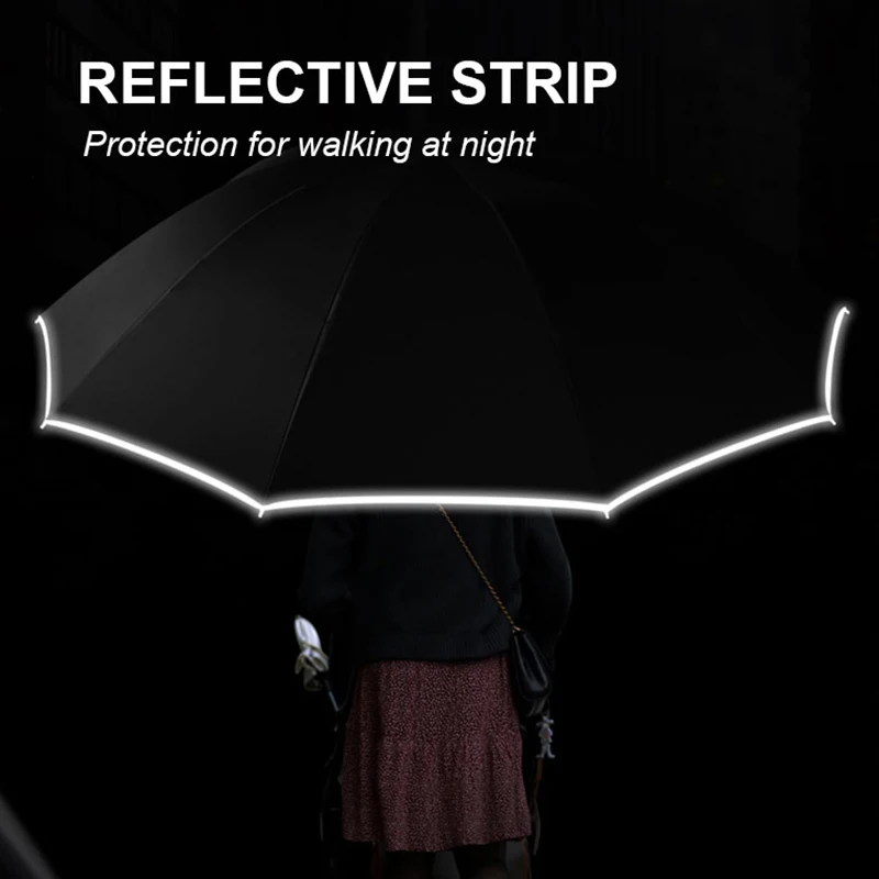 Super Large Folding UV Umbrella Rain Women Windproof Sunny And Rainy Paraguas Male Double Whole Family Umbrellas Reverse
