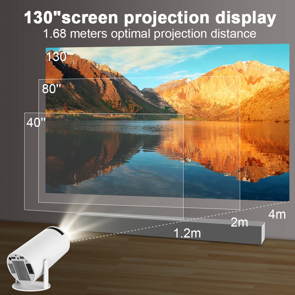 Salange HY300 Android 11.0 Mini Projector LED Beamer Home Cinema 200ANSI  720P WIFI Smart TV for 1080P 4K Via HDMI with Carry Bag - AliExpress