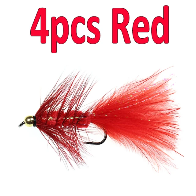 Streamer " Wooly Bugger Flash Pink Bead Head " 3er Set