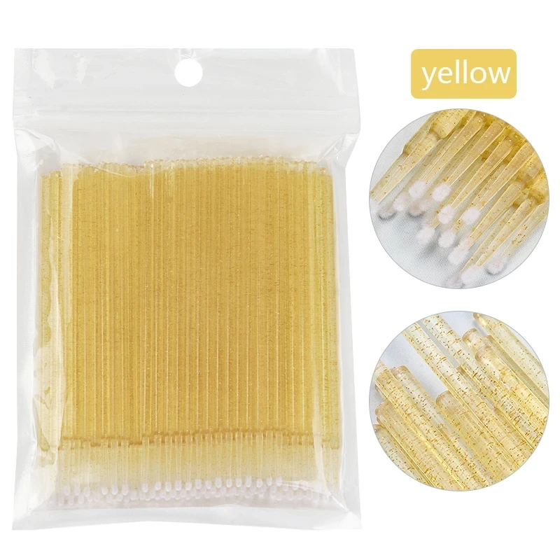 100Pcs Eyelash Cleaning Brush Lash Extension Micro Cotton Swab Individual thumbnail 5