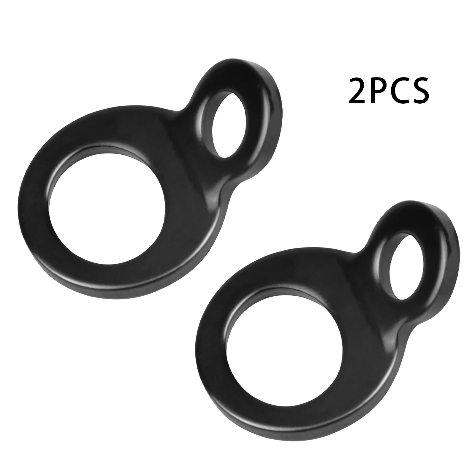 2PcsBlackTieDownStrapRingsForMotorcycleDirtBikeATVUTV