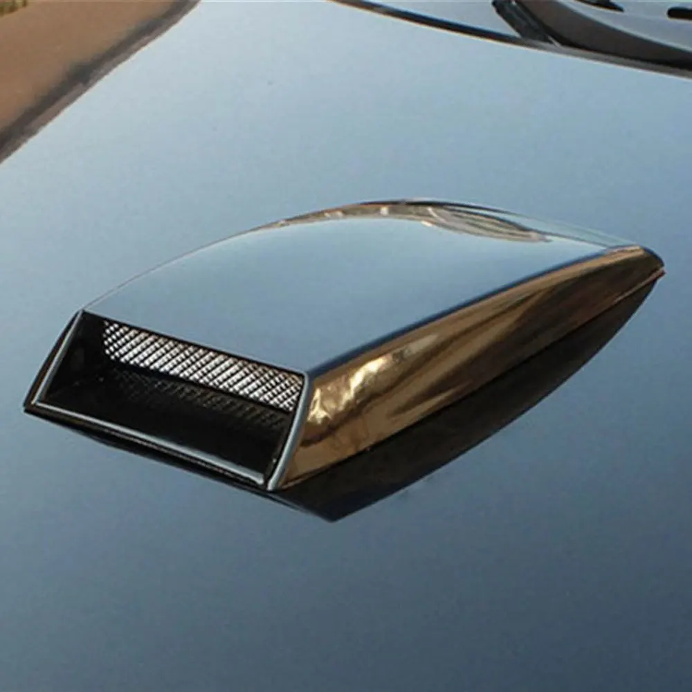 Universal Air Flow Intake Hood Scoop Bonnet Vent Sticker Cover Hood Car Decorative 1Pcs