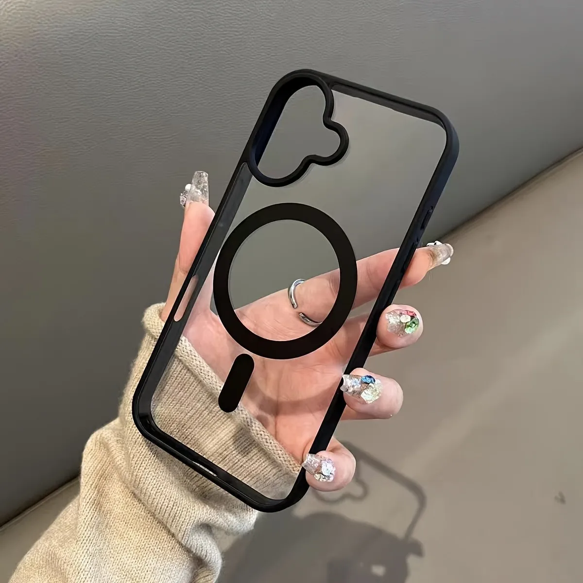 Sleek Transparent Magnetic Acrylic Hard Case