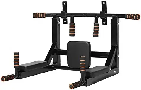 

Pull Up Bar Mounted Chin Up Bar Multi-Grip Full Body Strength Training Workout Dip Bar,Power Set Support to 440Lbs Dumbbell pa