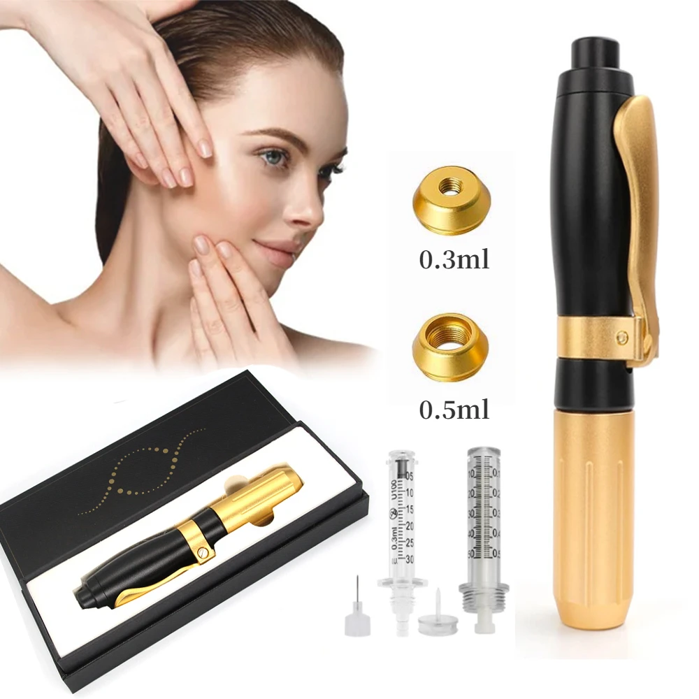 

Hyaluronic Acid Pen High Density Metal 2 IN 1 High Pressure for Anti Wrinkle Lifting Lip Hyaluron Gun Atomizer Lip Injection Pen