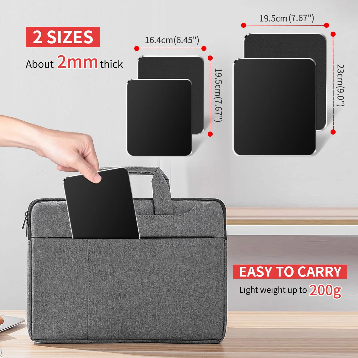 Metal Duro Mouse Pad com Anti-slip Pads Base de Alumínio pu Duplo Lado Disponível Lavável Fino Mousepad Transporte Rápido Pacote - Imagem 3