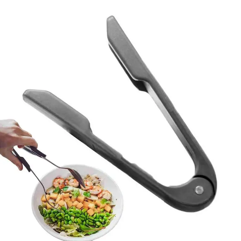 BBQ Tongs Steak Tongs for Inserting forks And Spoons Multi Functional Serving for BBQ Grilling Salad Cakes