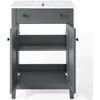 Classic modern minimalist design Bathroom vanity cabinet, 24 ", white sink, gray Product Dimensions 18"D x 24"W x 33"H 6