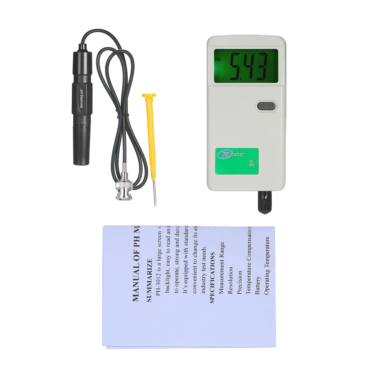 Water Quality Detector Water Tester Ph Meter High Precision pH Tester Backlight Display Water Quality Tester For Laboratory Drinking Water Aquarium Hydroponics