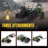1/14 RC Hydraulic Grabber MH660-80 Telescopic Forklift JDM 128 Remote Control Multifunctional Wheel Loader Model Toy TH19393 1