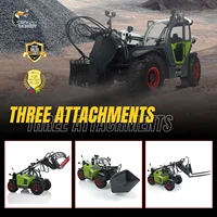 1/14 RC Hydraulic Grabber MH660-80 Telescopic Forklift JDM 128 Remote Control Multifunctional Wheel Loader Model Toy TH19393 1