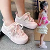 Size 26-36 New Autumn Cute Flower Aged 5-13 Children Shoes Soft Girls Non-slip Kids Princess Shoes Party Student Fashion Shoes 5
