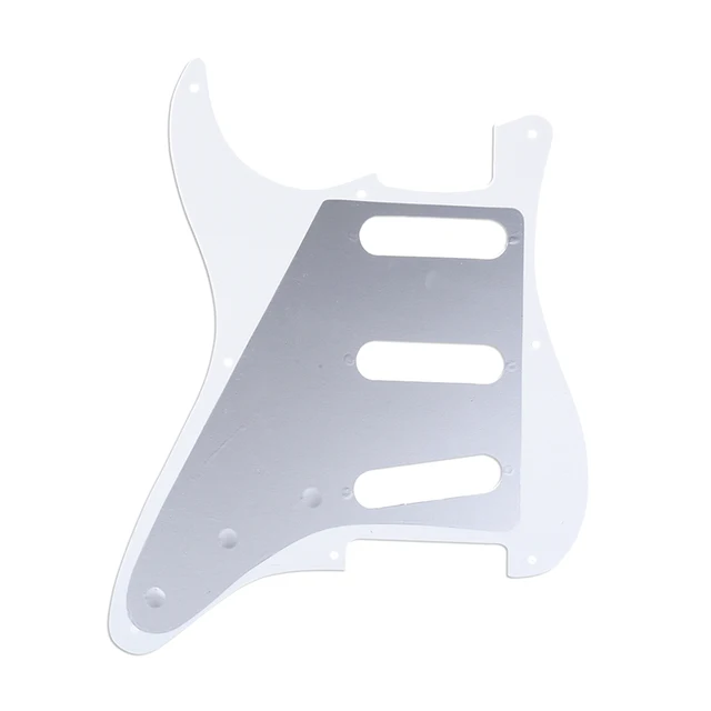 Pickguard Custom Greasy Groove Pickguard Fender Stratocaster SSS 11 Fori In Pelle Di Serpente Per Chitarra Elettrica Pickguard 11 Fori Greasy Groove - Foto 3