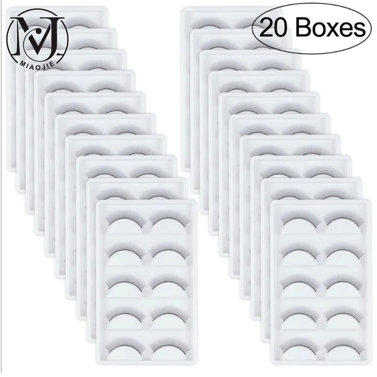 MJ 5/10/15/20Boxes Training Lashes Beginner False Eyelashes Practice Mink Lashes Strip Individual Lashes Eyelash Extension Tools